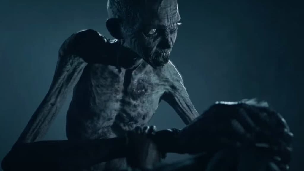 A wendigo in the game trying to hurt one of the characters (Image via Supermassive Games)