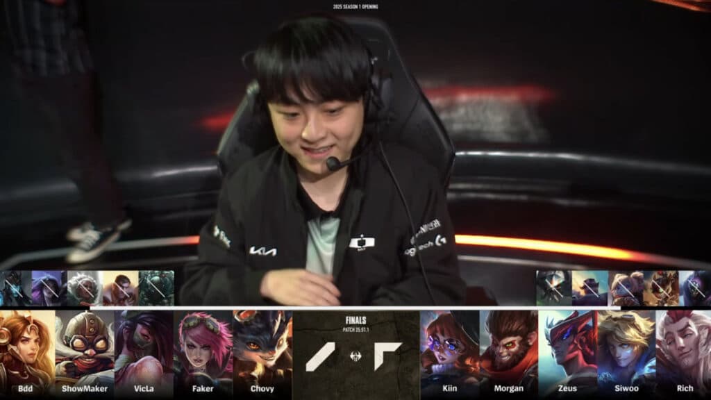 Picks and bans from Team Mid and Team Top (Image via LCK)