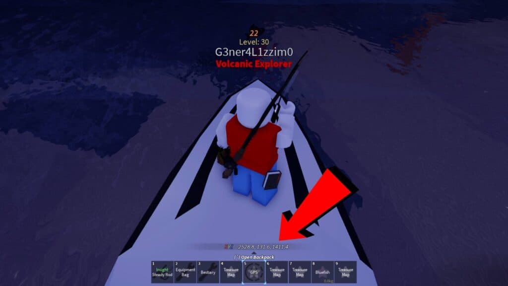 Coordinates should appear on your screen after enabling GPS. (Screenshot via esports.gg)