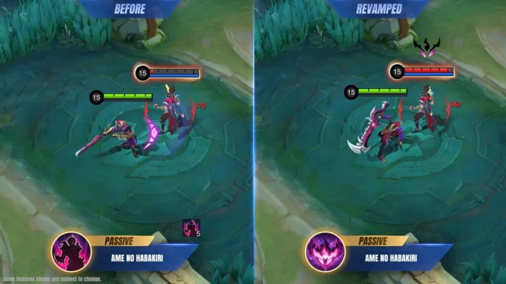 Hanzo's Passive ability marks enemies and increases the damage they receive with each stack. (Source: Moonton Games)