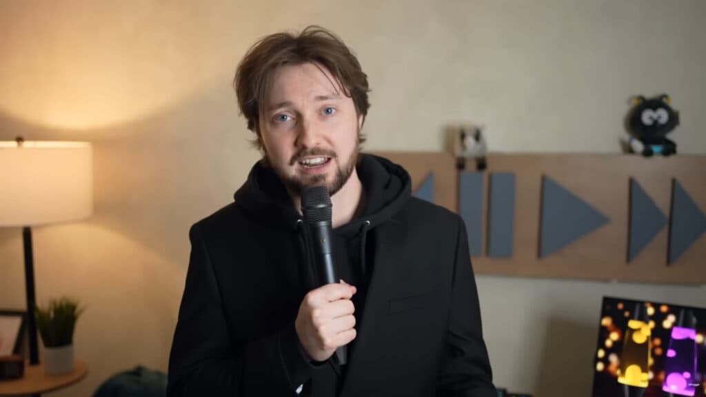 Scott Cramer talks about Beast Games Season 1 on his YouTube channel (Screenshot via esports.gg)