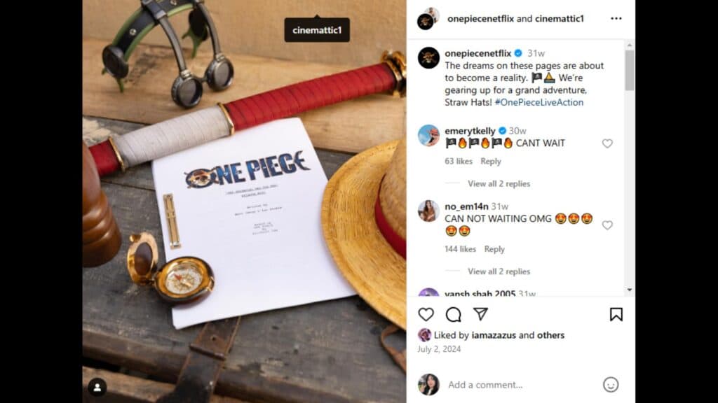 Screenshot of the Instagram post (Image via esports.gg)