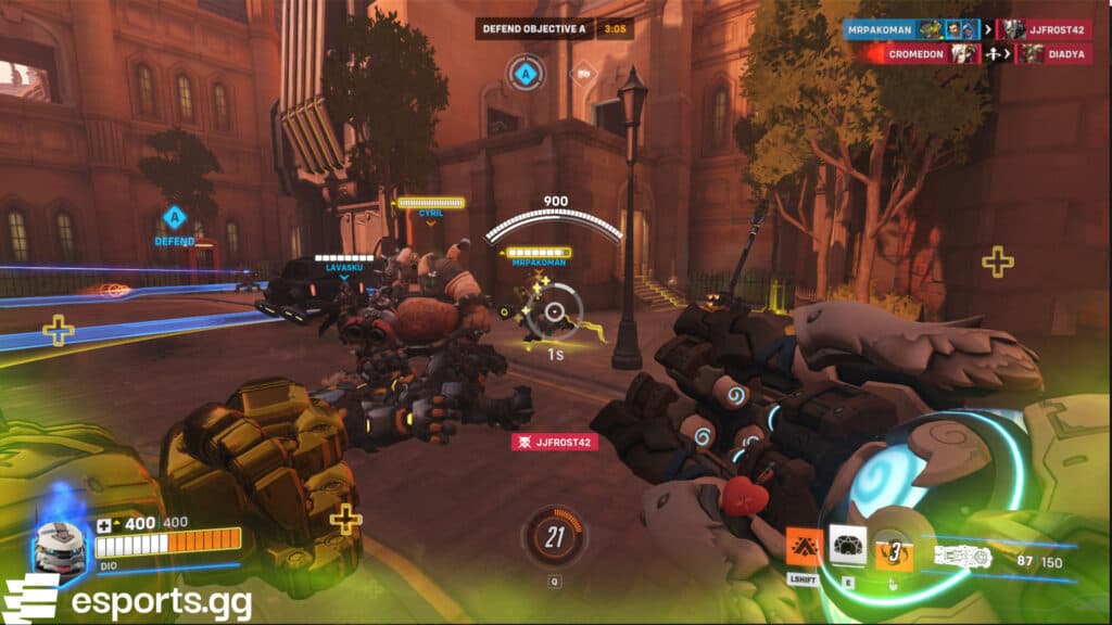 Overwatch 2 gameplay (Screenshot via esports.gg)