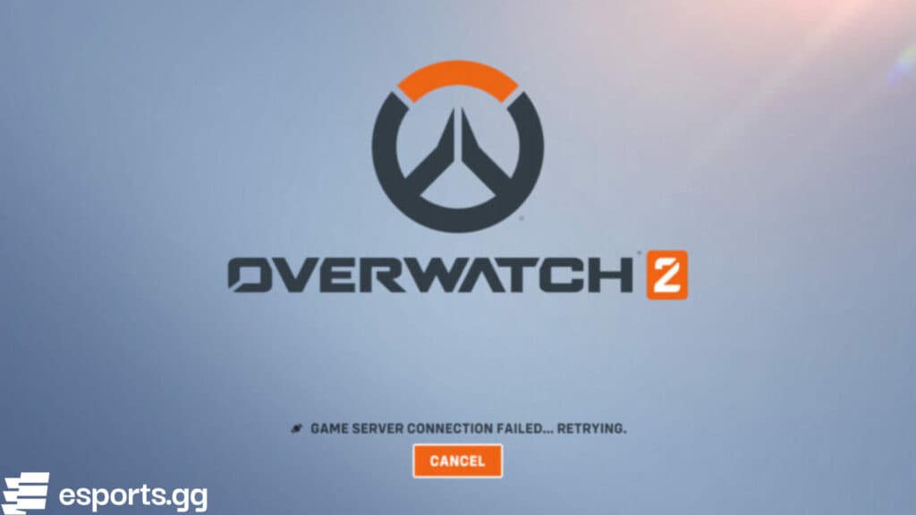 Overwatch 2's connection error (Screenshot via esports.gg)