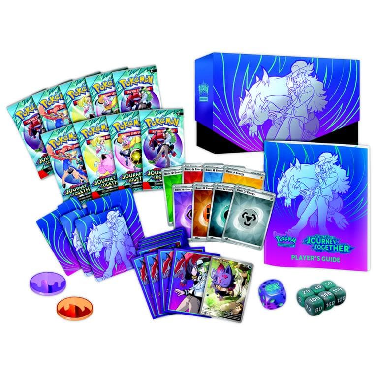 Pokémon TCG: Scarlet & Violet — Journey Together box and items (Image via The Pokémon Company)