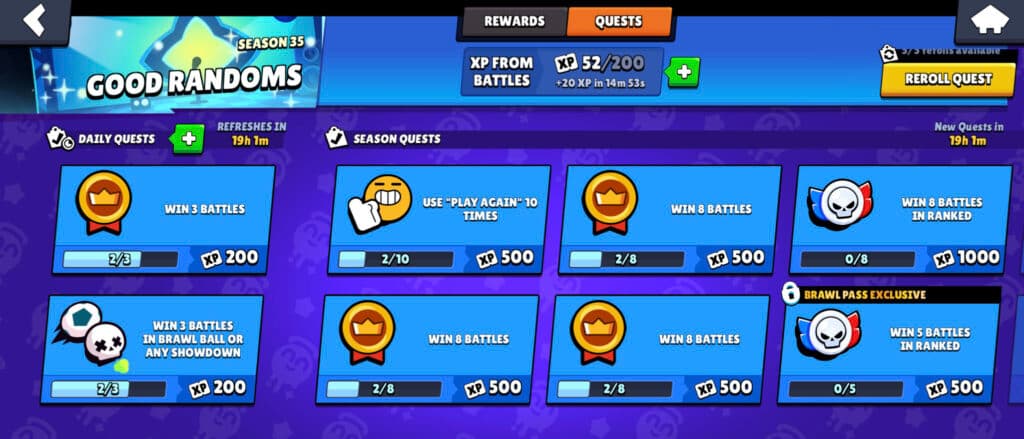 An example of quests during the Good Randoms season (Image via esports.gg)
