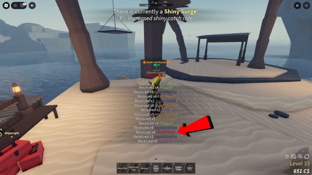 Shark Heads from Quality Bait Crates. (Screenshot via esports.gg)