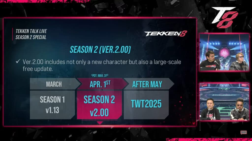 Season 2 start day (Image via Bandai Namco Entertainment)