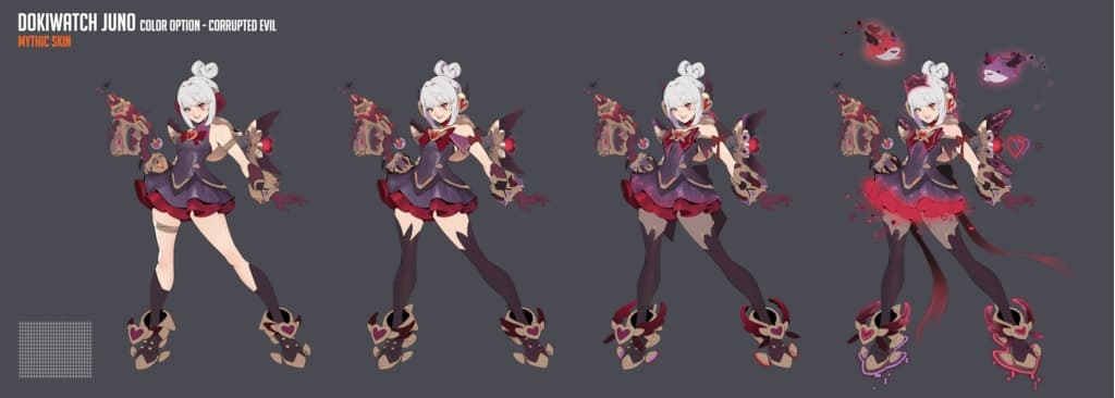 DokiWatch Corrupted Evil Juno mythic skin (Image via Blizzard Entertainment)