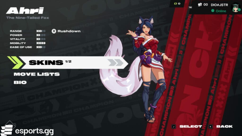 2XKO Ahri (Screenshot via esports.gg)