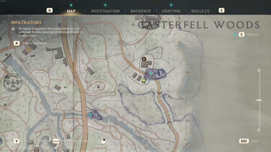 The map location for some Herbs. Screenshot by esports.gg