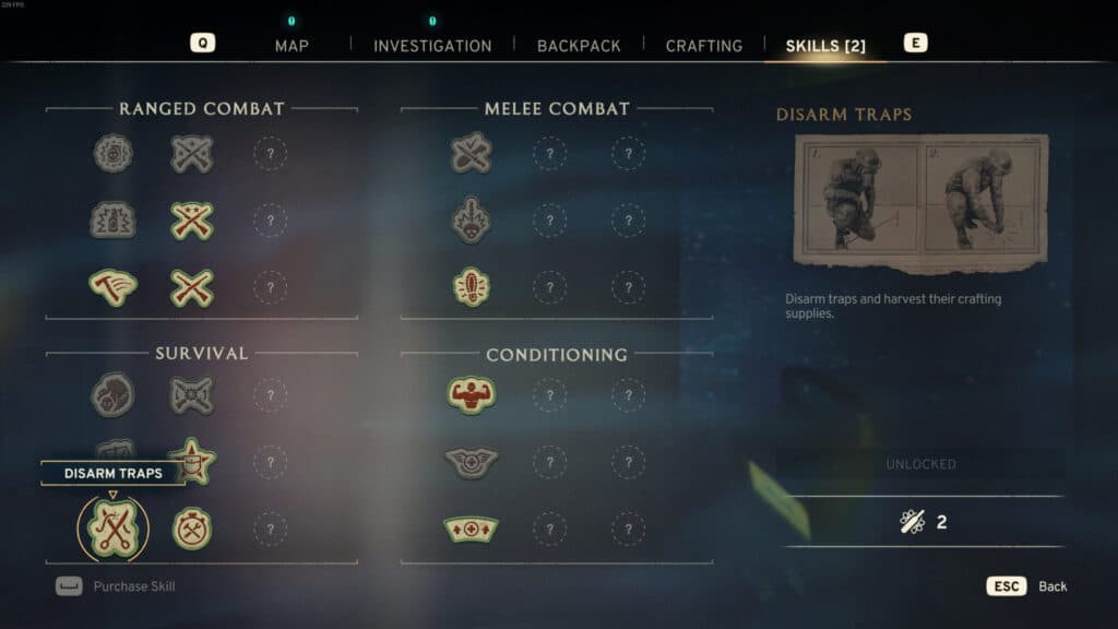 Atomfall skills (Screenshot via esports.gg)