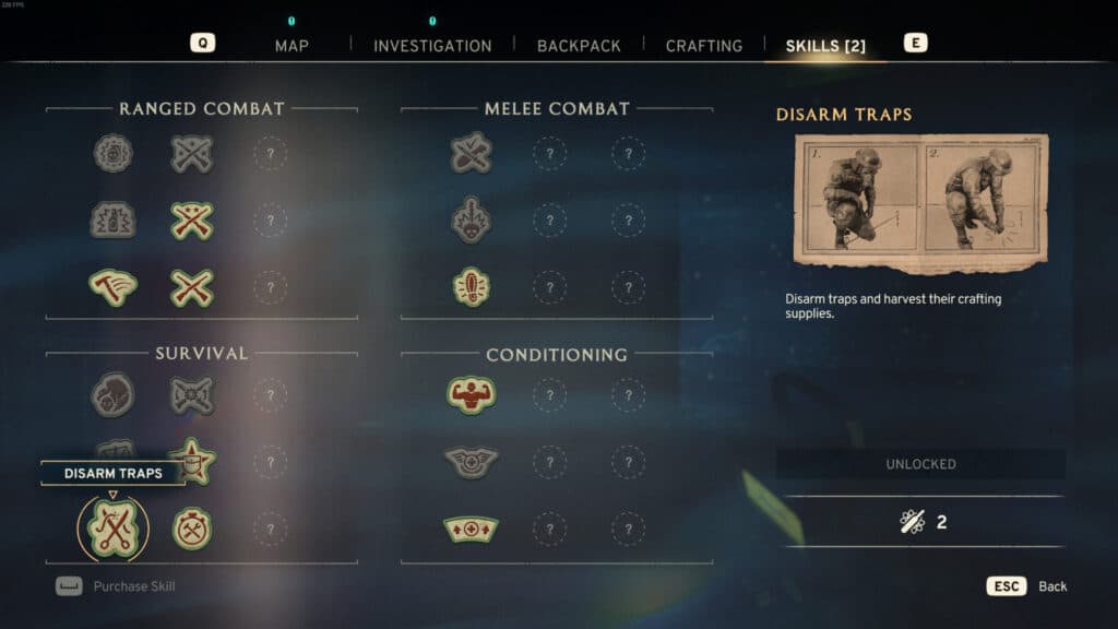 The Disarm Traps skill in Atomfall. Screenshot by esports.gg