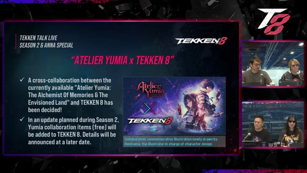 The collab featured in the recent TEKKEN TALK LIVE (Image via Bandai Namco)