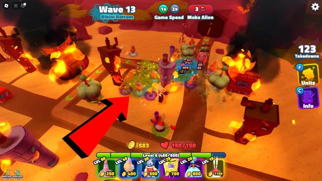 Put most of your units here. (Screenshot via esports.gg)