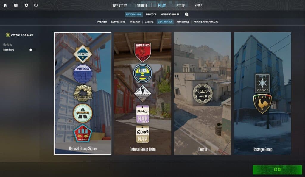 Deathmatch lobby (Screenshot via esports.gg)