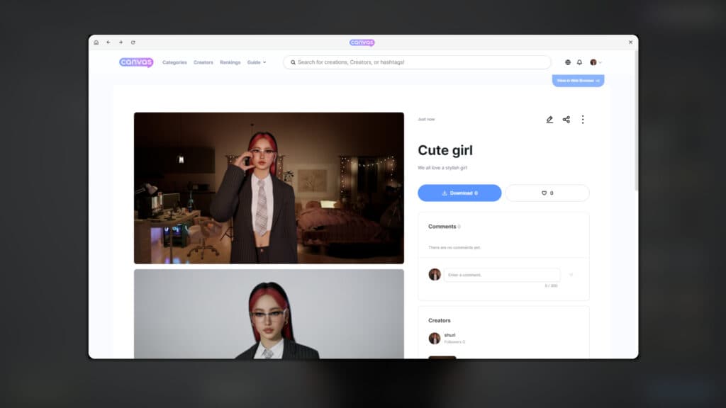 Creation uploaded in your profile (Screenshot via esports.gg)