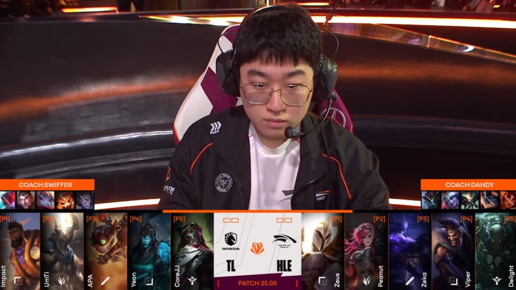 Game 1 draft (Image via LoL Esports)