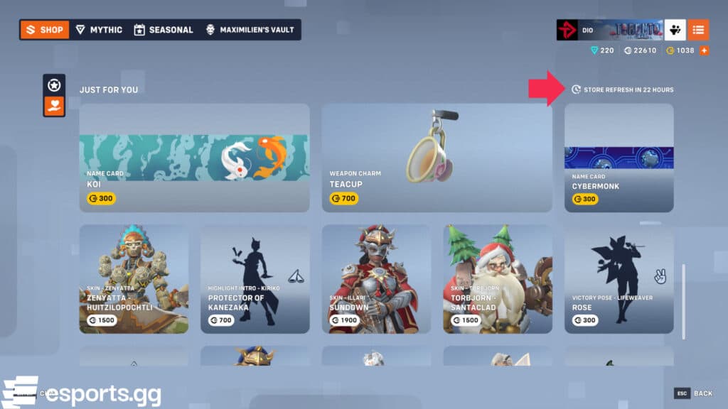 The Overwatch 2 x LE SSERAFIM skins release date is on a Tuesday (Screenshot via esports.gg)