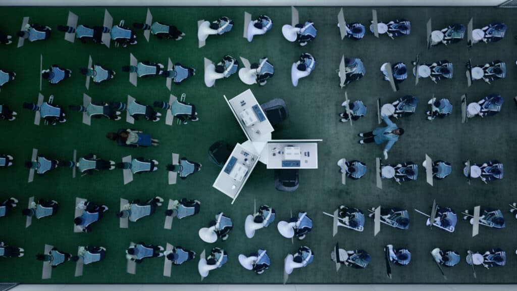 A scene from Severance (Image via Apple TV+)