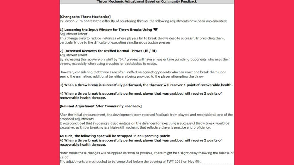 Throw mechanic updates in TEKKEN 8 patch 2.00 (Image via Bandai Namco Entertainment)