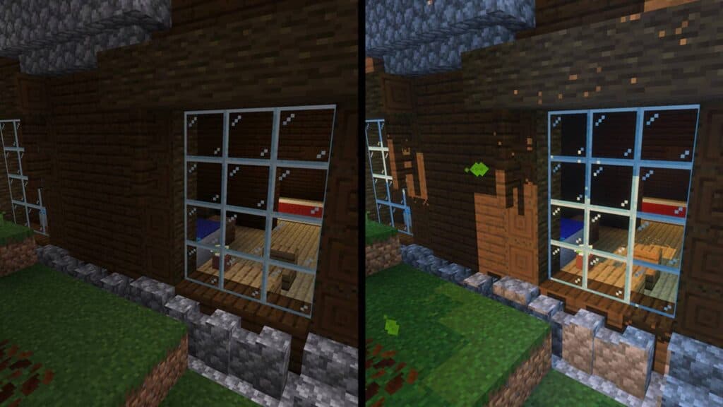With Vibrant Visuals, the light can now enter your home through the windows. (Image via Mojang Studios/Microsoft)