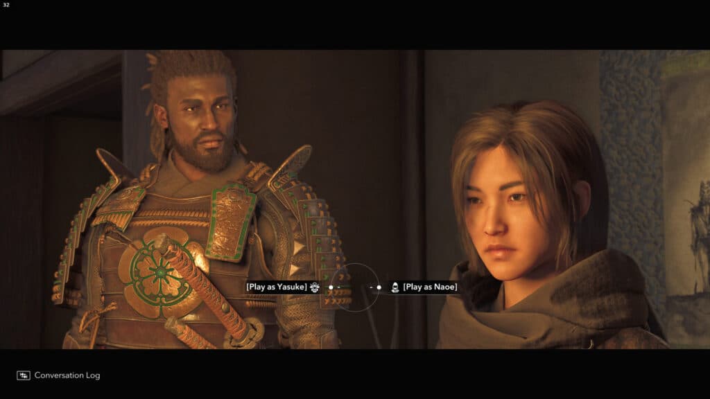 Choosing to play as either Yasuke or Naoe. Screenshot by esports.gg