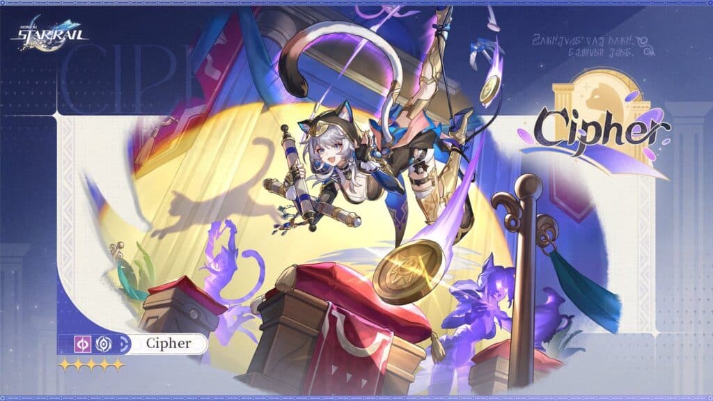 Cipher's splash art. (Image via Hoyoverse)