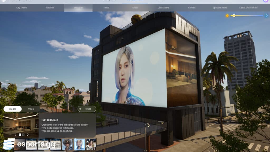 Billboard customization in inZOI (Screenshot by esports.gg)