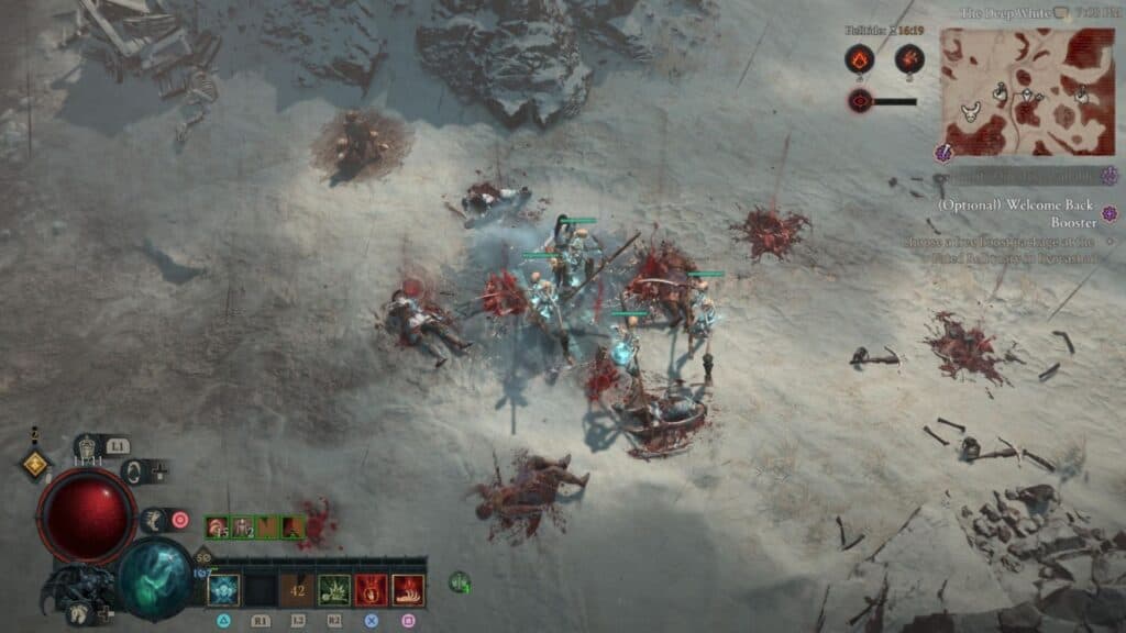 Diablo 4's Necromancer in action. (Screenshot by esports.gg)