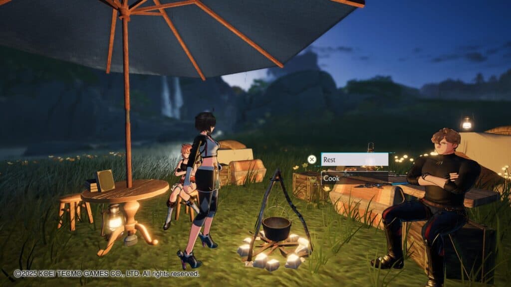 You can unlock camping sets to rest up, which can be placed in open-world locations of your choosing