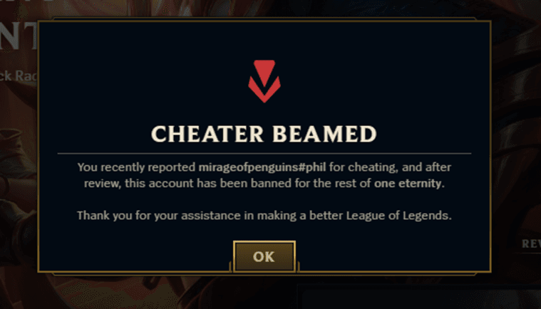 New Ban Notification in League of Legends (Image via Riot Games)