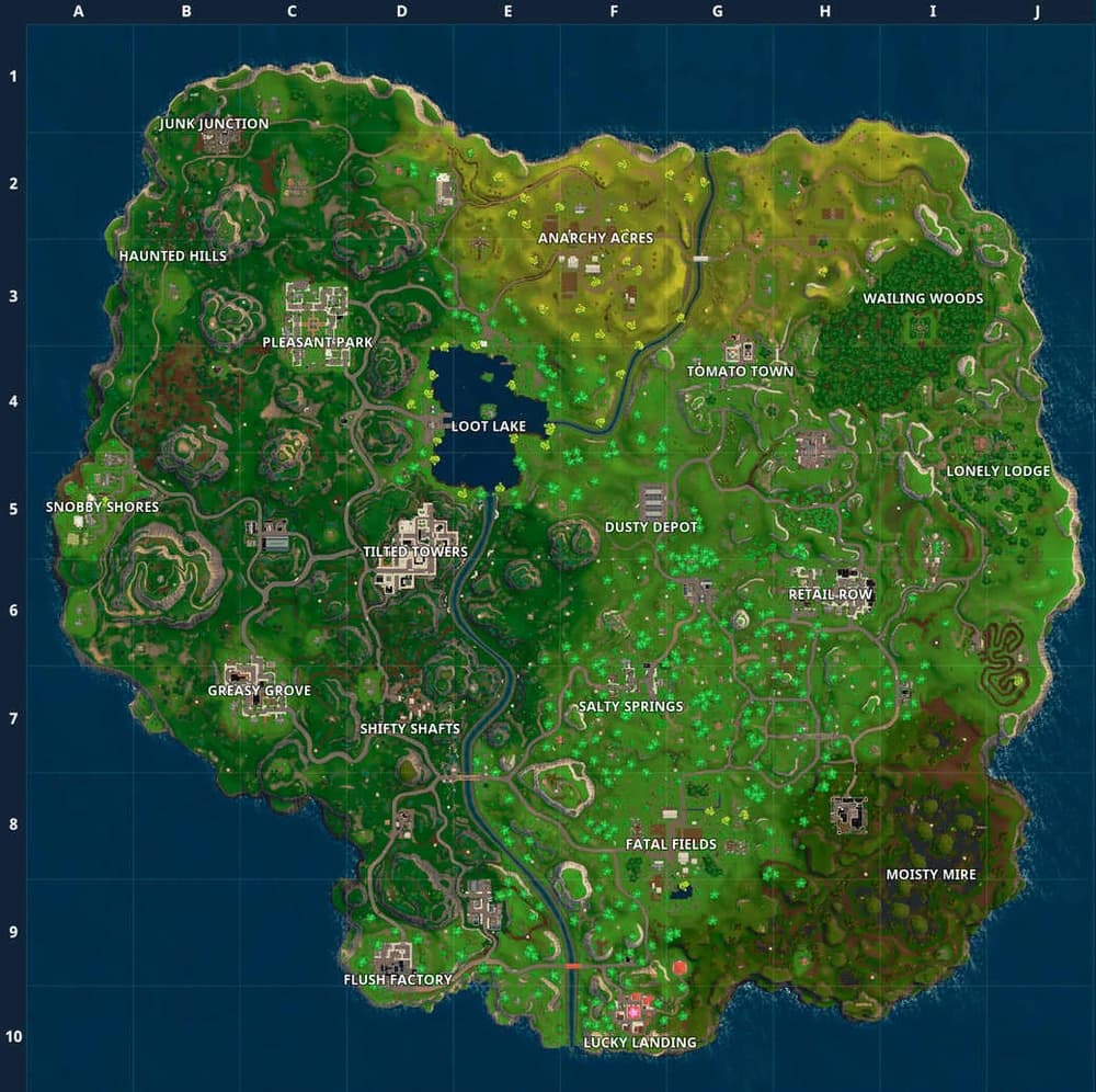 Fortnite Season 3 map (Image via Epic Games)