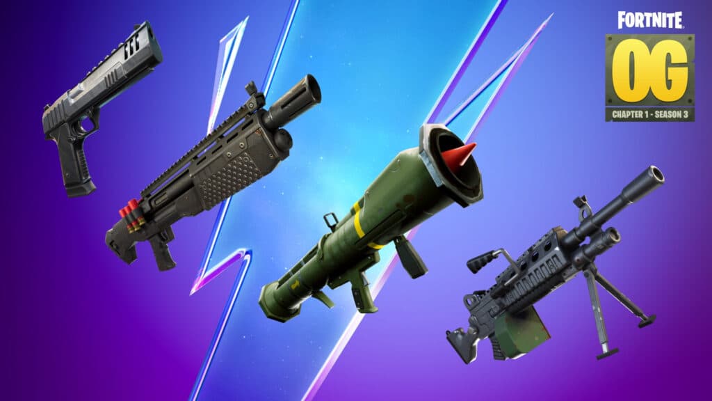 Fortnite weapons (Image via Epic Games)