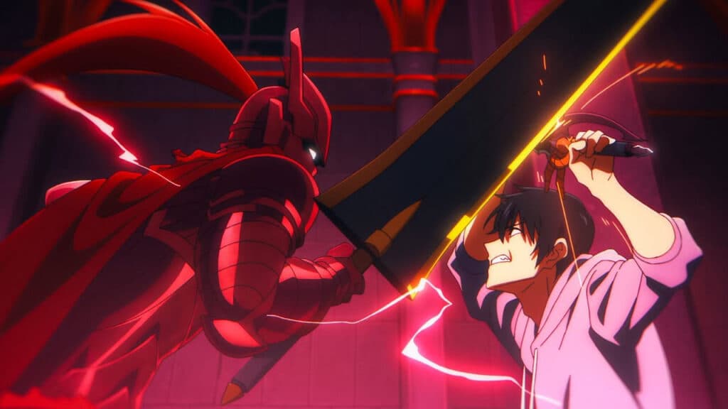 Sung Jinwoo Vs Igris scene from Solo Leveling Season 1 episode 11 (image via A-1 Pictures)