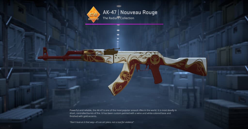 AK-47 Nouveau Rouge. (Screenshot by esports.gg)