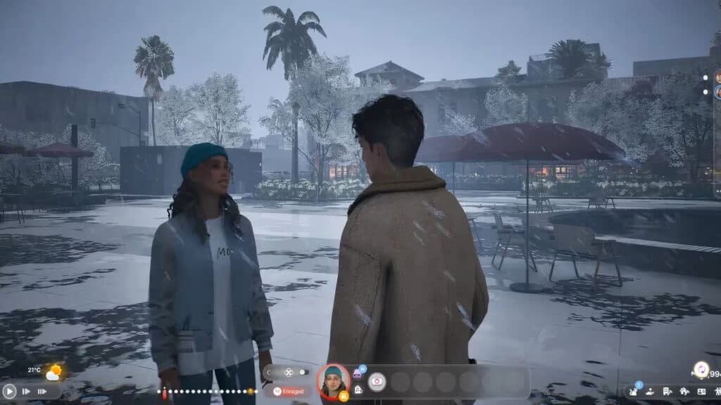 Snowy day in inZOI (Image by KRAFTON)