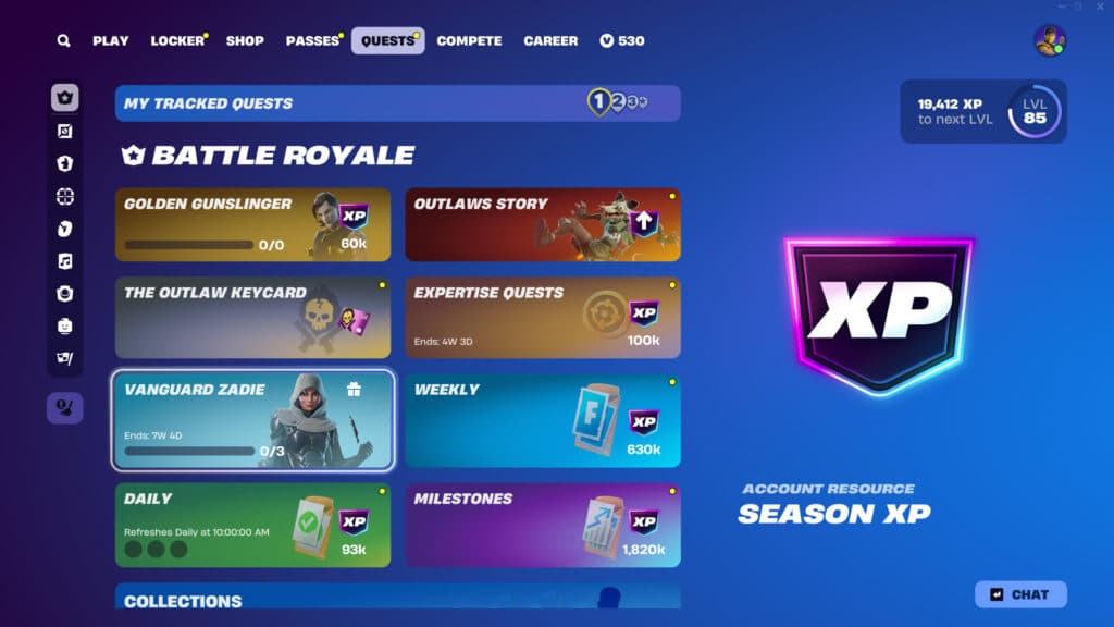 The Vanguard Zadie questline (image via esports.gg)