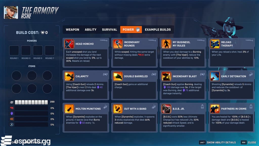 Ashe's Powers in the Armory (Screenshot via esports.gg)