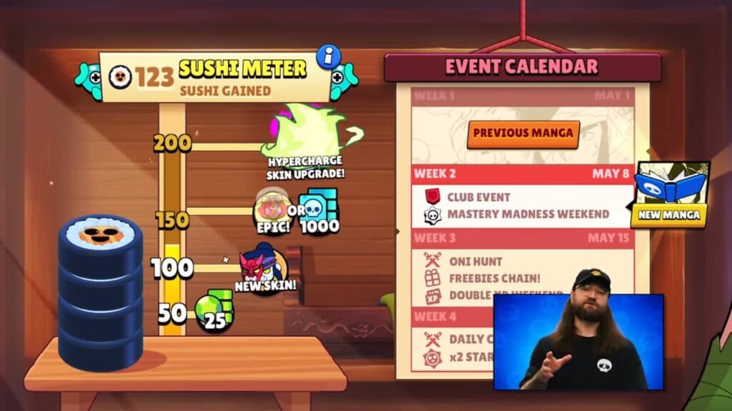 Sushi Meter during Battle for Katana Kingdom in Brawl Stars (Image via Supercell)