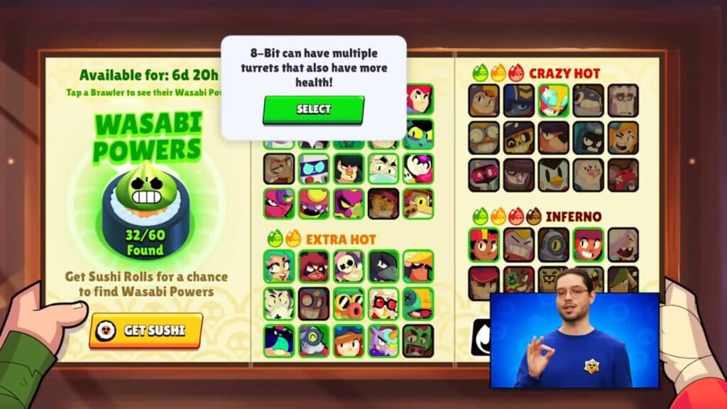 Wasabi Powers in Brawl Stars (Image via Supercell)