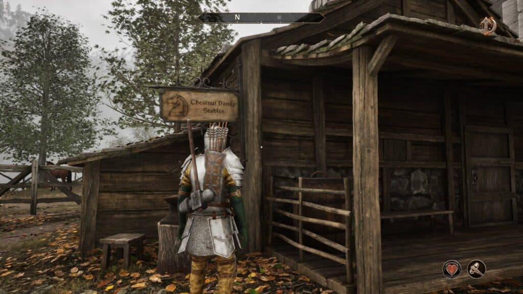 Head inside this house to meet the stable's owner. (Screenshot via esports.gg)