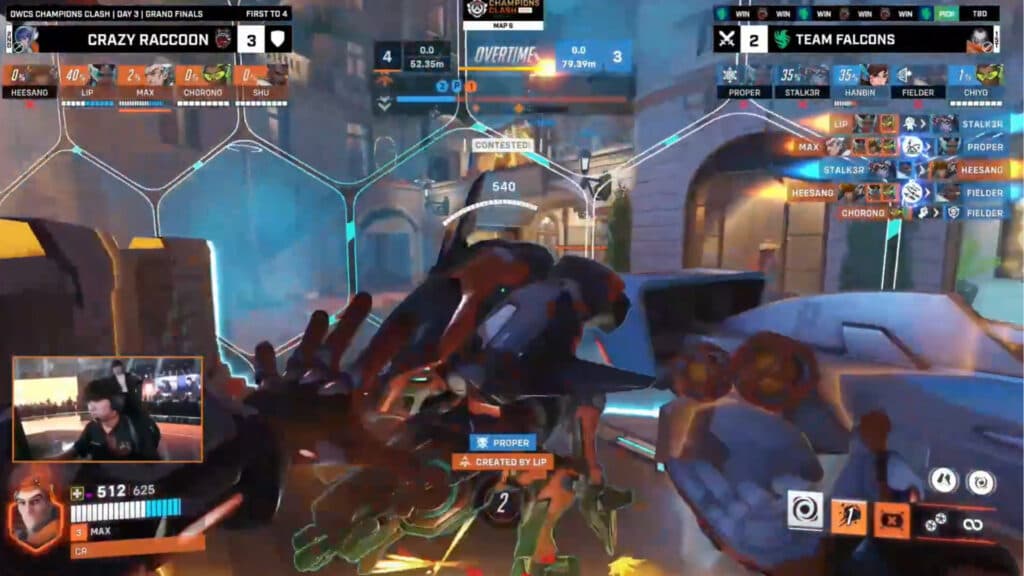 Crazy Raccoon versus Team Falcons (Image via Blizzard Entertainment)