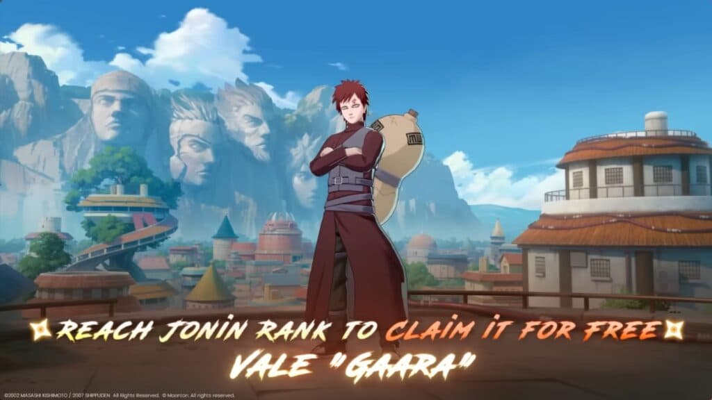 The MLBB x Naruto Vale "Gaara" skin can be unlocked for free (Image via MOONTON Games)