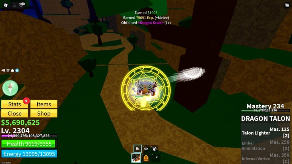 Dragon Crew Warrior dropping a Dragon Scale on Hydra Island. (Screenshot via esports.gg)