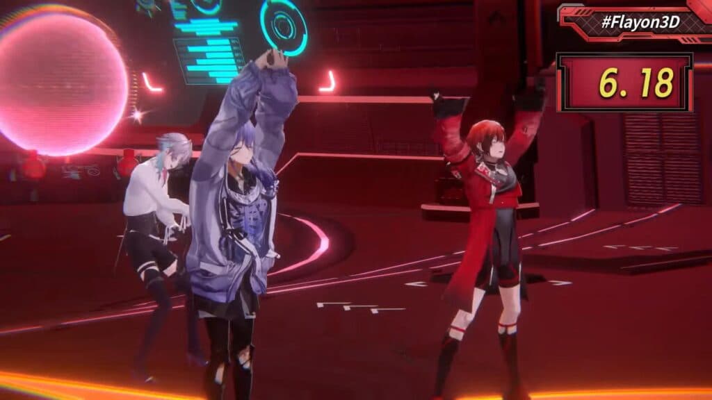 Flayon and other HOLOSTARS English members on his 3D live (Image via Machina X Flayon / YouTube)