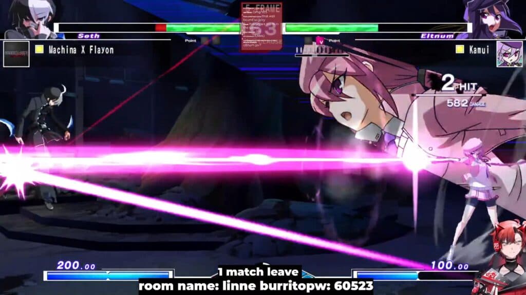 Flayon playing Under Night In-Birth (Image via Machina X Flayon/YouTube)