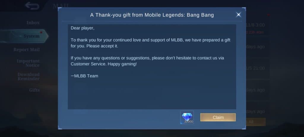 I won 31k Diamonds from a community tournament. (Screenshot via Esports.gg)