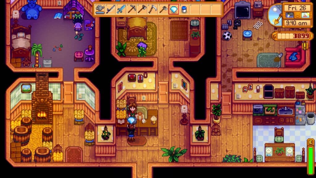 Giving Marnie a Diamond, one of her favorite gifts in Stardew Valley. (Screenshot via esports.gg)
