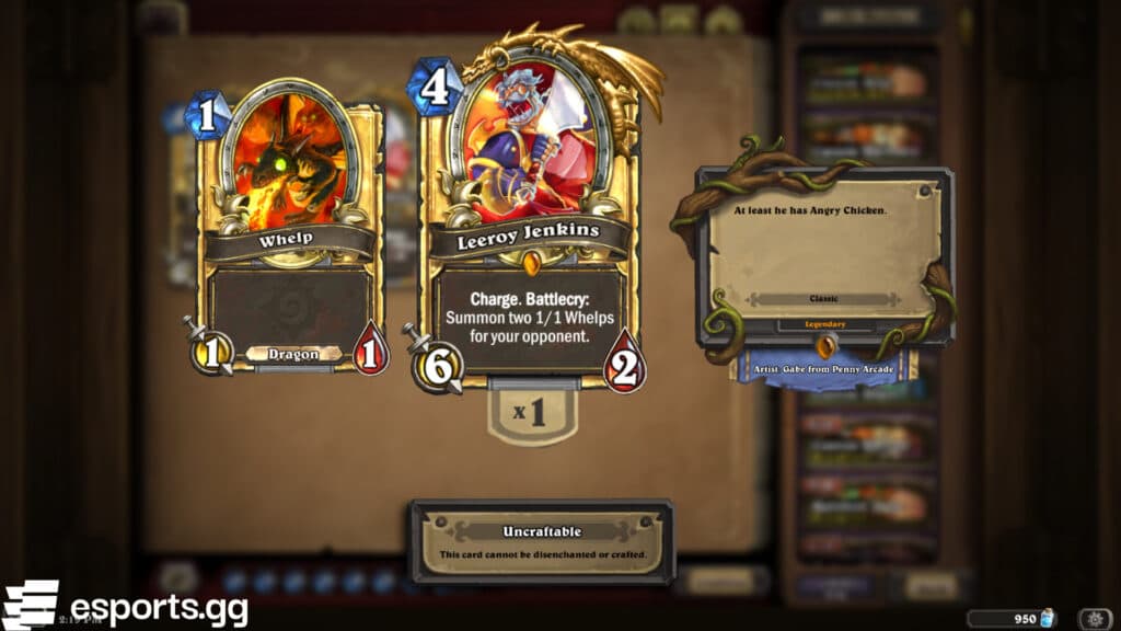 Leeroy Jenkins in Hearthstone (Screenshot via esports.gg)